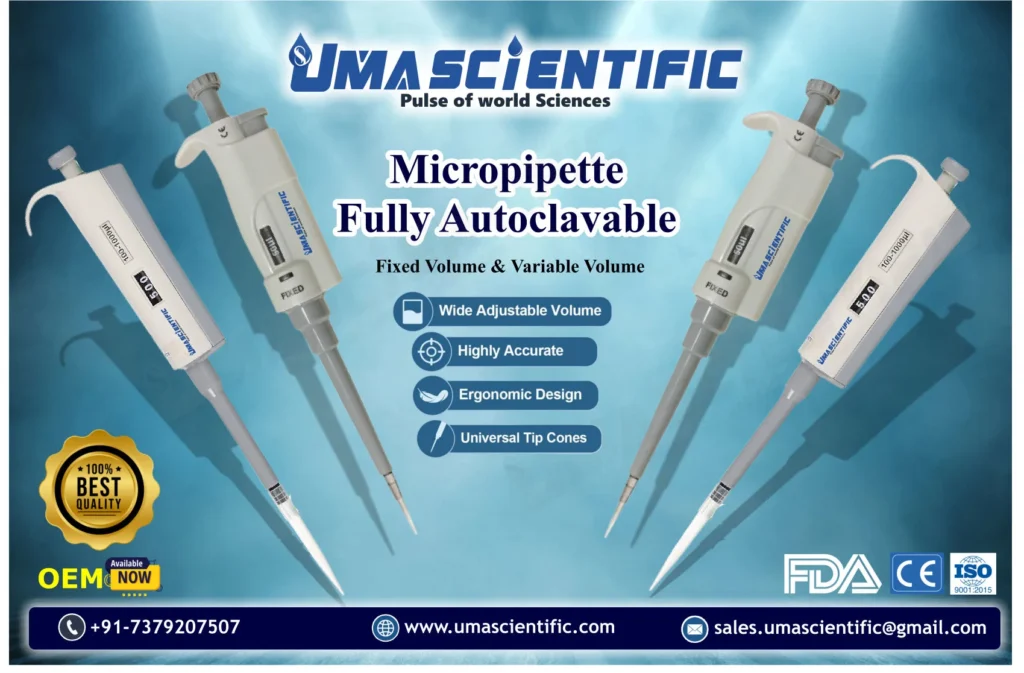 Micropipette Offerings Across Indian States | Uma Scientific Micropipette Manufacturer in India for Precision, Quality uma scientific Mini pipette manufacturer in India