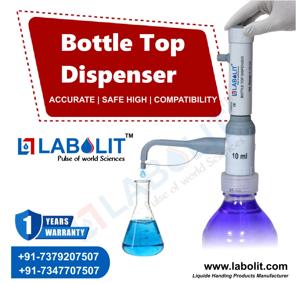 Bottle Top Dispenser – Precision Liquid Handling Solution by LABOLIT | Uma Scientific (Made in India) 5 Bottle top dispenser