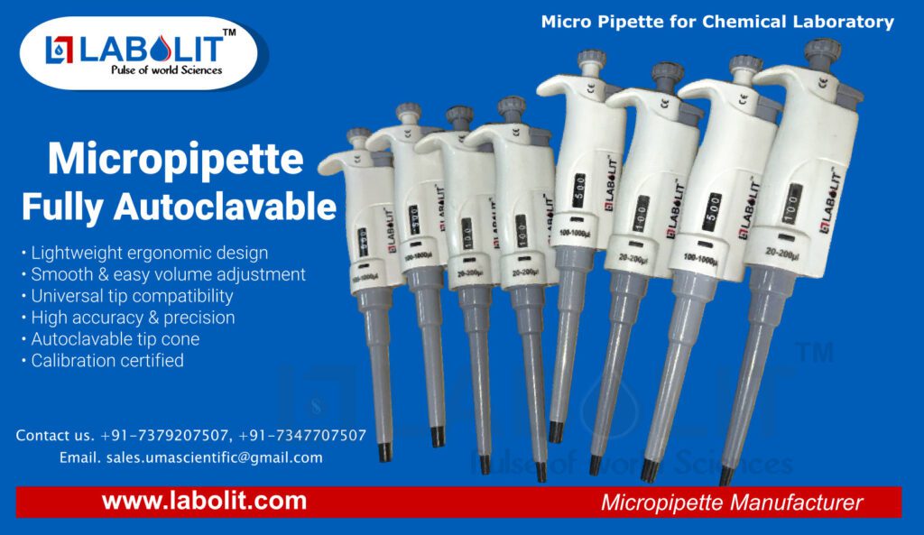 Single Channel Micropipette Manufacturer in India