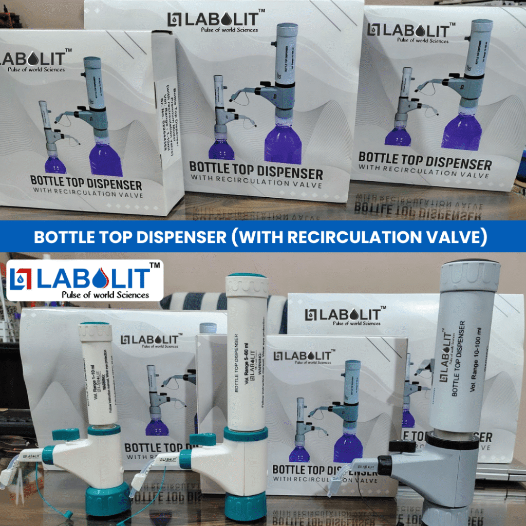 Bottle Top Dispenser with Recirculation – Labolit by Uma Scientific