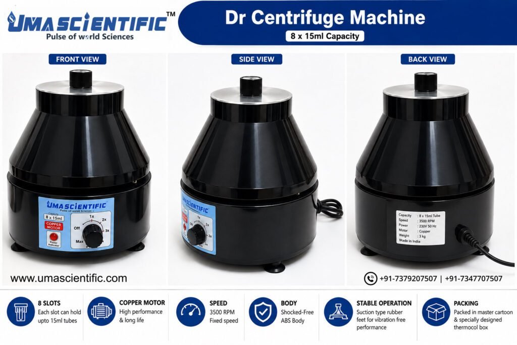 Centrifuge Machine Manufacturer in India | Doctor Model Laboratory Centrifuge | UMA Scientific 2 Laboratory Centrifuge Machine
