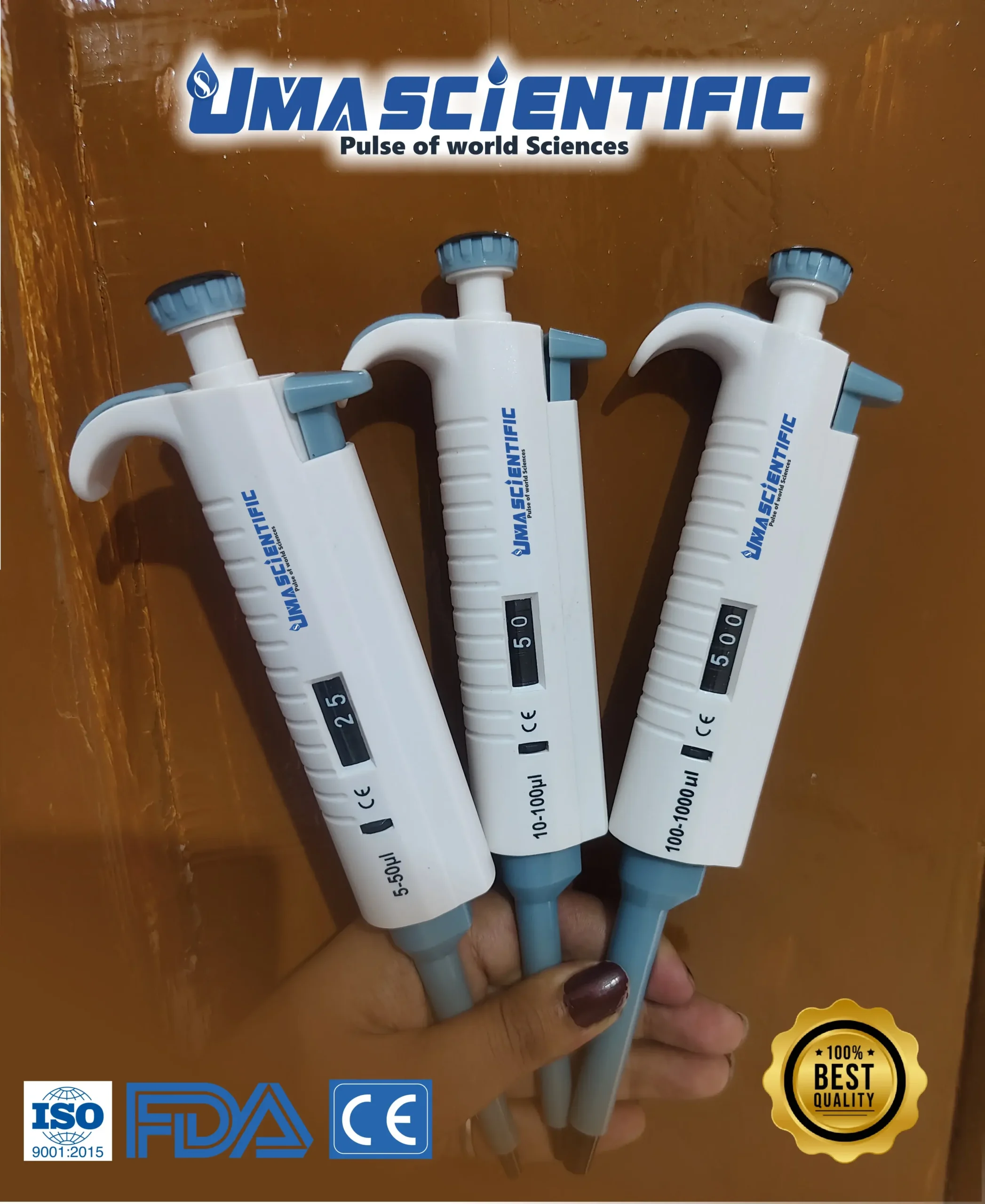 Best Micropipette in India – Uma Scientific Pipette & Micropipette Tips (0.5–10µL, 10–100µL, 100–1000µL) | Uma Scientific – We Are Leading in India Scientific Instruments and Laboratory Equipment Manufacturer | Uma Scientific Micropipette (0.5–10µL, 10–100µL, 100–1000µL) – Best Pipette & Micropipette Manufacturer in India