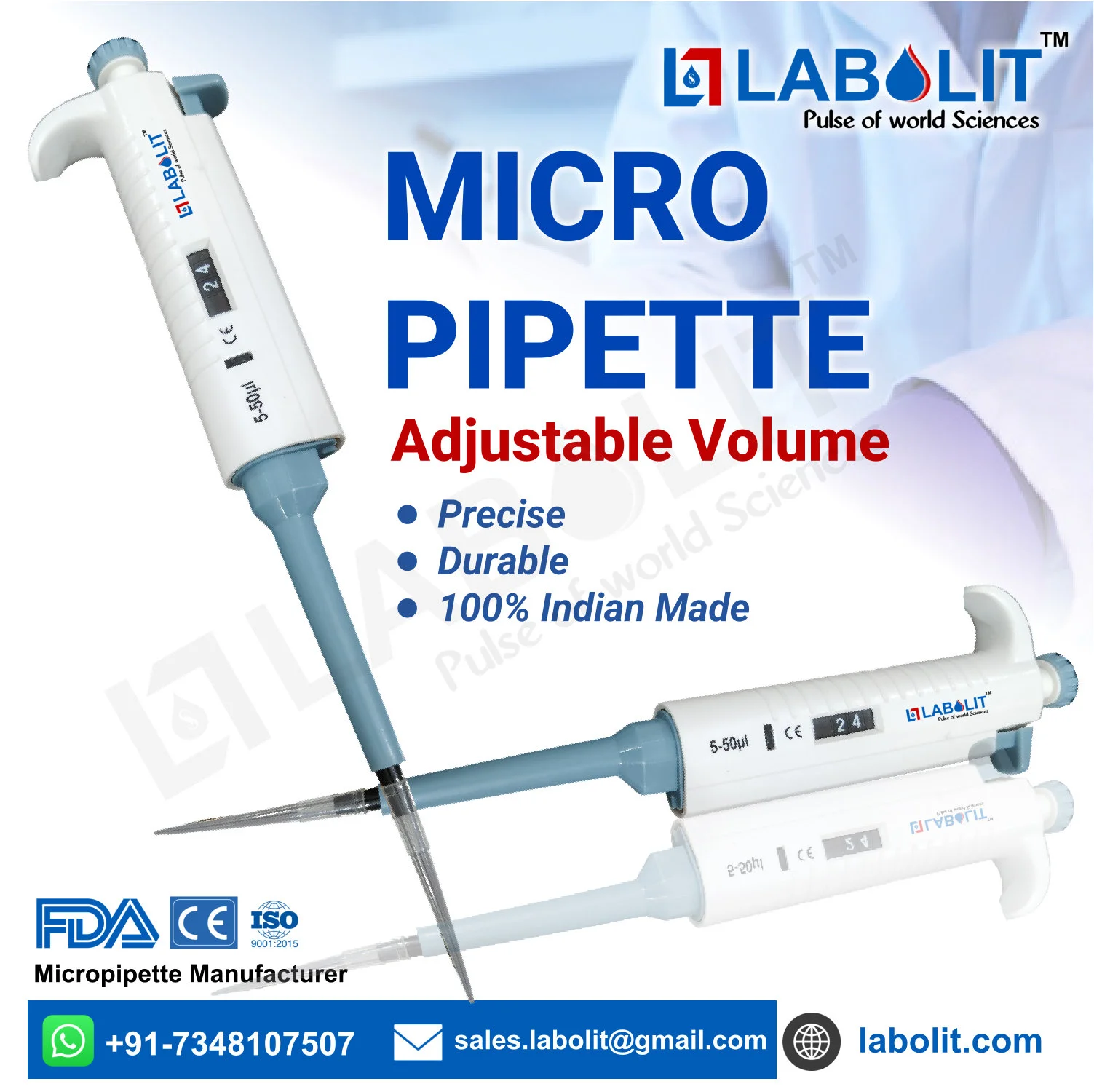 Best Micropipette Top Micropipette Manufacturer in India | LABOLIT
