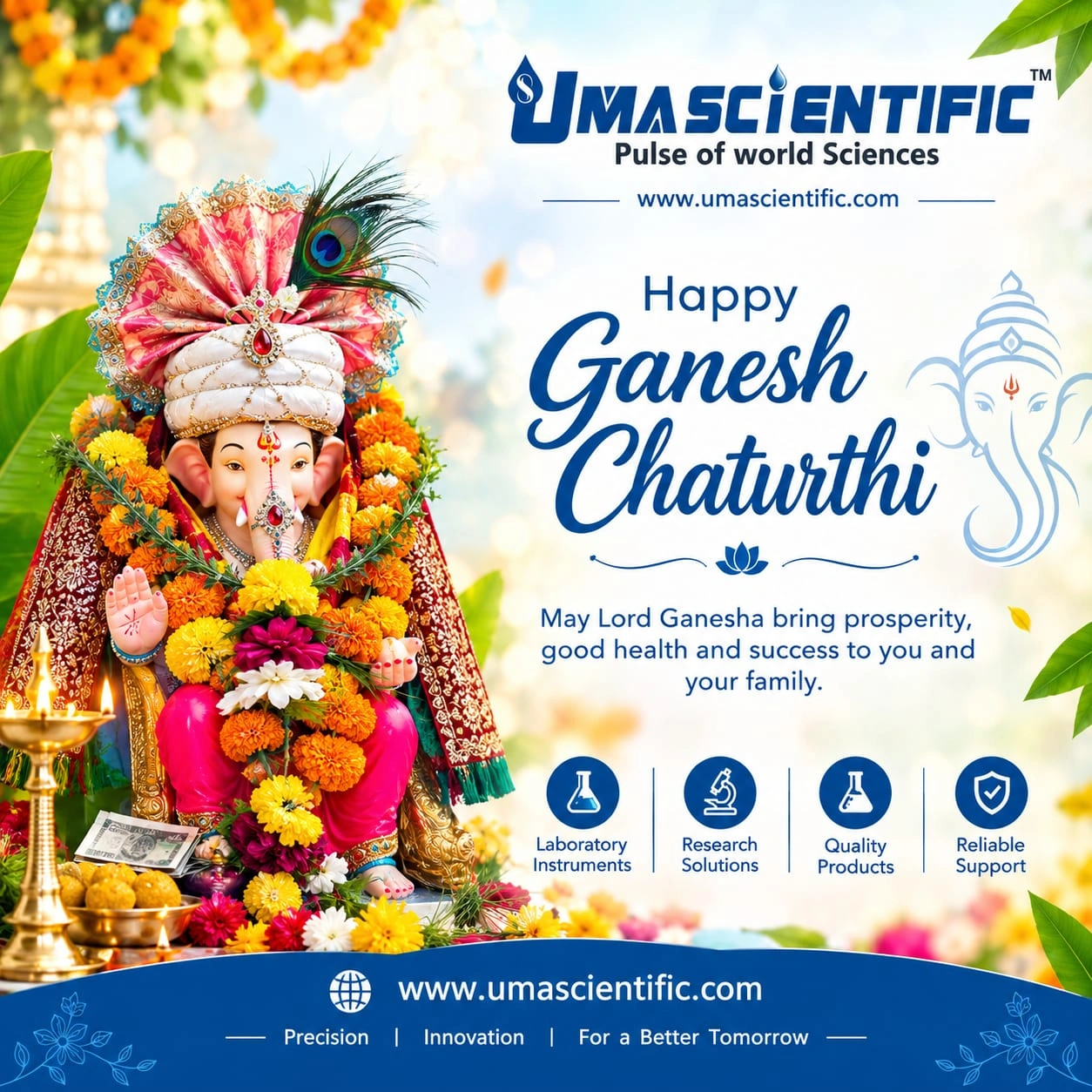 Happy Ganesh Chaturthi from UMA Scientific | Ganesh Chaturthi Wishes 2026 1 Ganesh Chaturthi